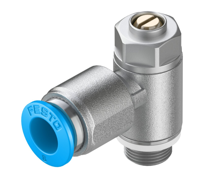 FESTO 1-WAY FLOW CONTROL VALVE GRLZ-1/8-QS-8-D