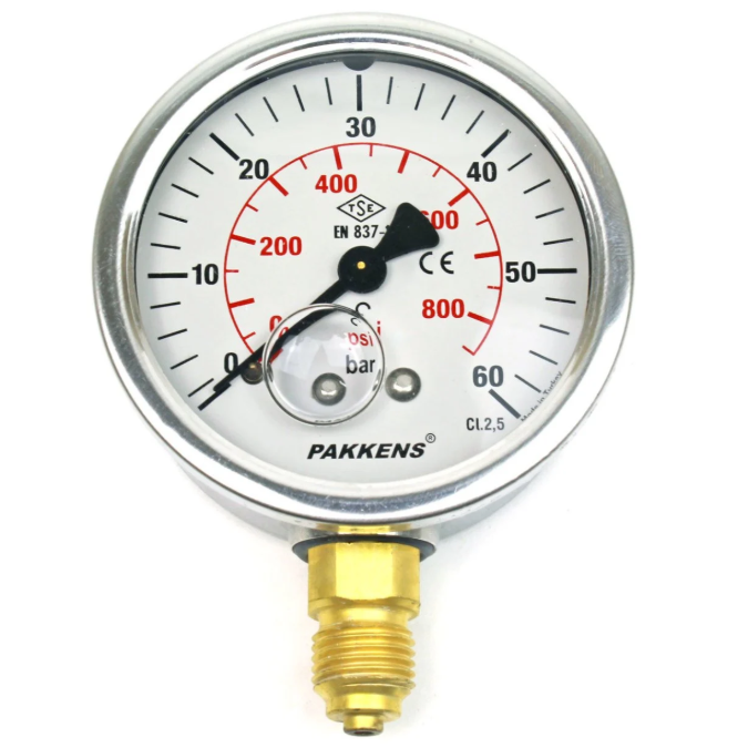 Q 63mm 0/60 BAR BOTTOM OUTPUT MANOMETER